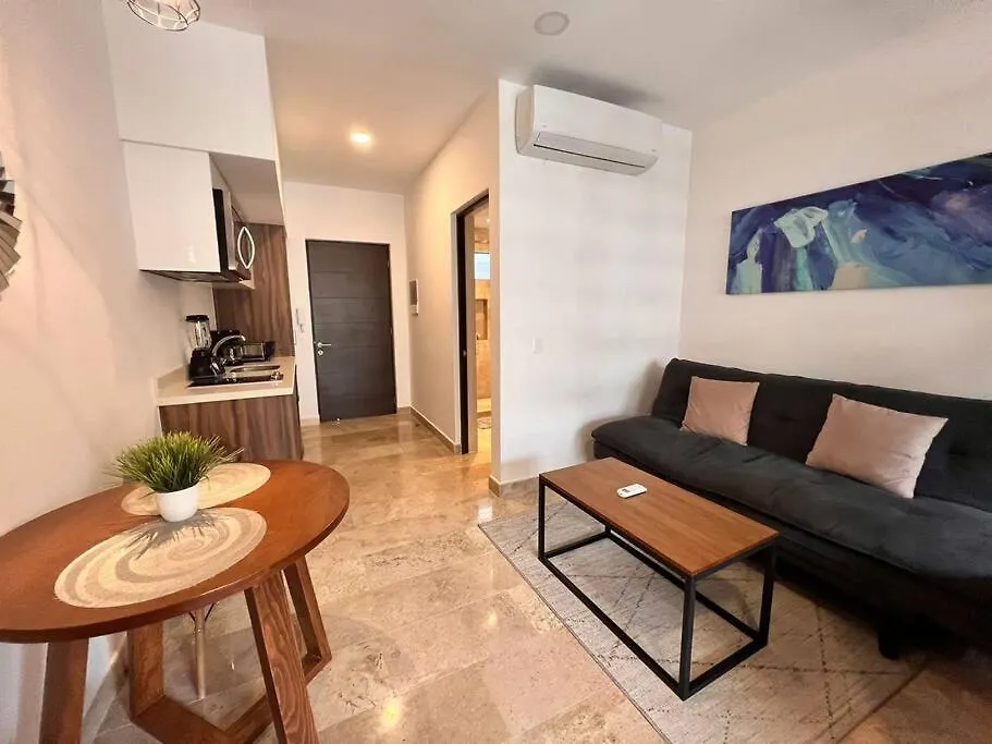 公寓 普拉亚卡门Encantador Departamento/Roof Top Vista Al Mar/Gym公寓 墨西哥